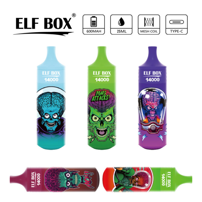 ELF BOX 14000 Puffs Rechargeable Disposable Vape Puff Tornado 14k Vaper Desechable