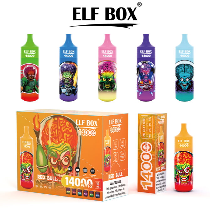 ELF BOX 14000 Puffs Rechargeable Disposable Vape Puff Tornado 14k Vaper Desechable