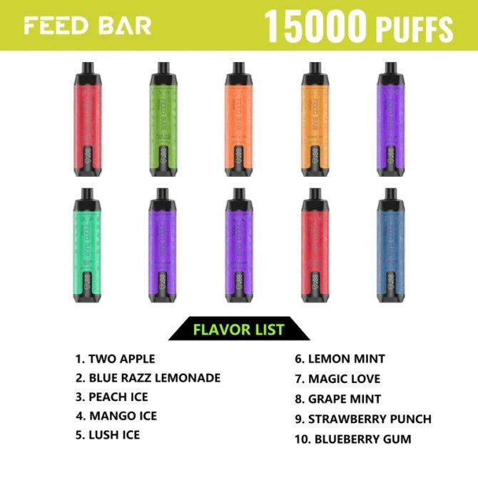 Vapsolo PUFF SHISHA 15000 Disposable Vapes Mesh Coil 0.6ohm Big Cloud DTL E Cigarette Hookah Pen 15K Puffs Digital Display Low Nic Vaper