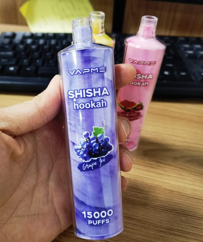 Vapme Shisha Puff 15000 Puffs Nicotine Vapes Rechargeable Disposable Vape Puff 15k