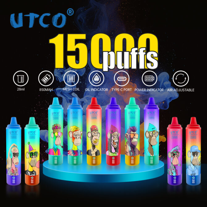 UTCO Tornado 15000 Puffs Eu warehouse Disposable E cigarettes Vape Pen 25ml Pod 850mah Recharge Battery China Wholesale Vaper Desechable