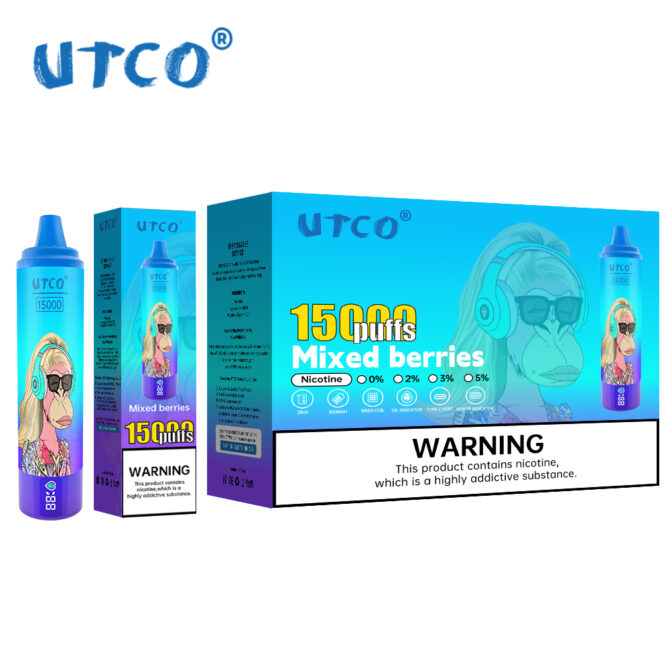 UTCO Tornado 15k Puffs MOQ 10pcs Eu ship Disposable E cigarettes Vape Pen  puff 15000 Vaper Desechable