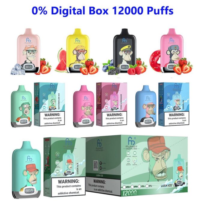 RandM Digital Box 12000 puffs 12k LED Display Disposable E Cigarettes Fumot 12k vape 12000 Vaper