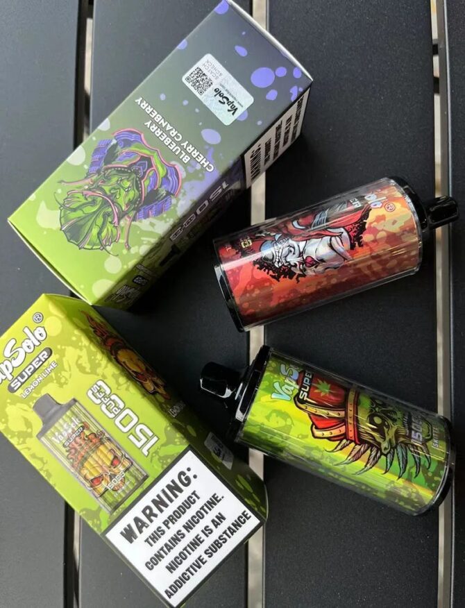Vapsolo Super 15000 Puff Mesh Coil Vape Pen Cartridge Rechargeable Airflow Adjustable 15 Flavors Puff 15K