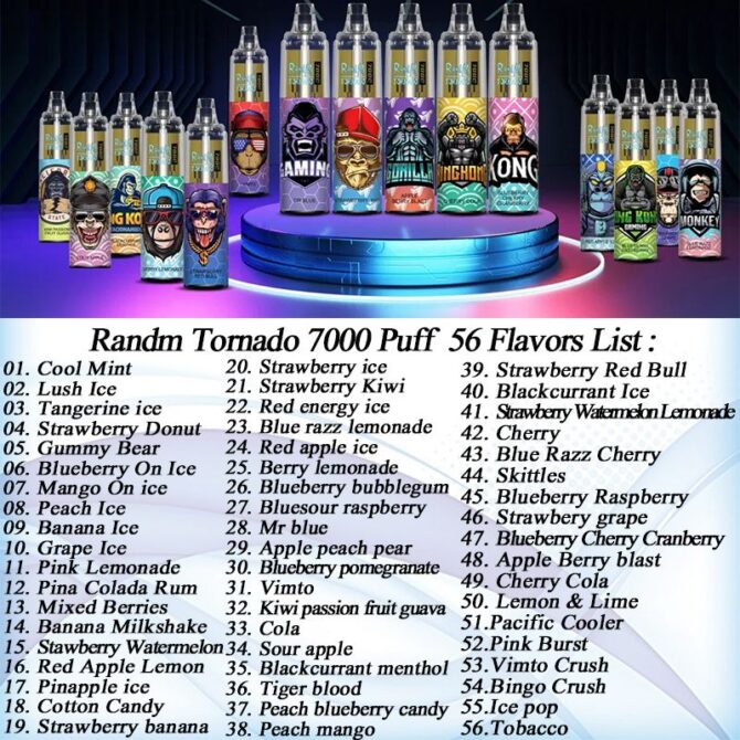 Fumot RandM Tornado 7000 Puffs device Disposable Vape vaper puff tornado vapes disposable