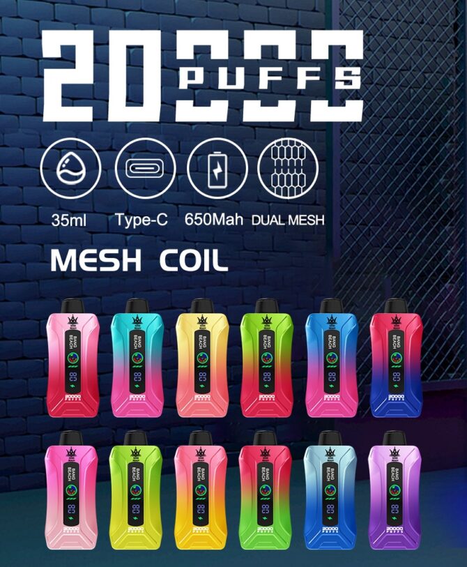Bang Beach 20000 20k Puff Smart Display Screen Dual Mesh 35ml Disposable Vapes