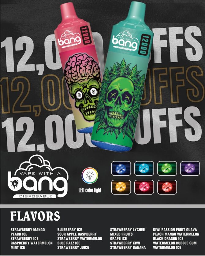 Bang Box 12000 Puffs Disposable E cigarettes Vape Pod Device 650mAh Battery 23ml Prefilled Cartridge Stick puff 12000 12k 12000 tornado 12k