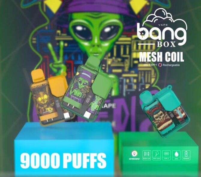 Bang Box 9000 Puffs Rechargeable LED Display Disposable Vapes Sigaretta Elettronica Puffs 9k