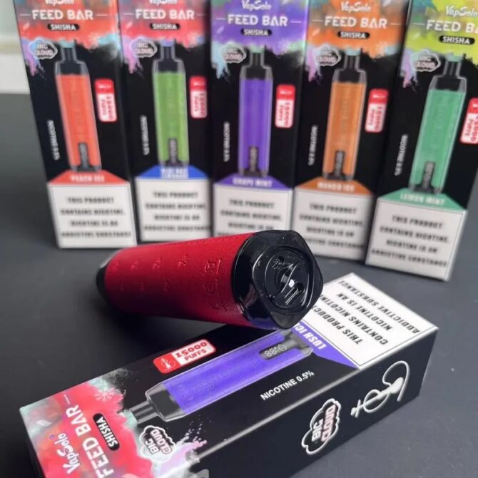 Vapsolo PUFF SHISHA 15000 Disposable Vapes Mesh Coil 0.6ohm Big Cloud DTL E Cigarette Hookah Pen 15K Puffs Digital Display Low Nic Vaper