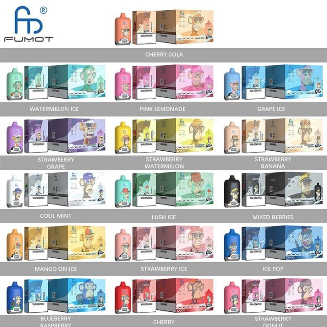 RandM Fumot Digital Box 12k puffs moq 10pcs vape shop Disposable E Cigarettes 12000 puff vapers