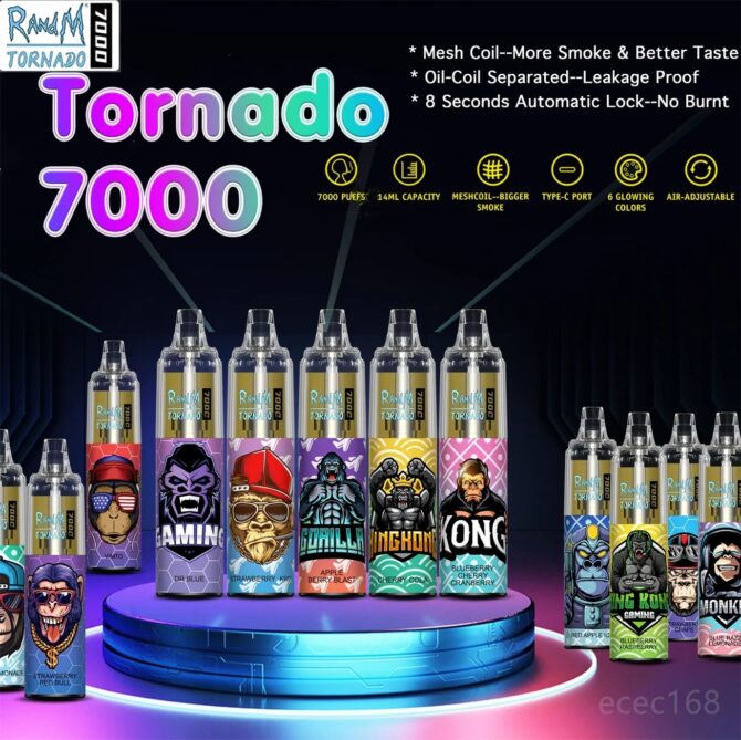 Fumot RandM Tornado 7000 Puffs device Disposable Vape vaper puff tornado vapes disposable