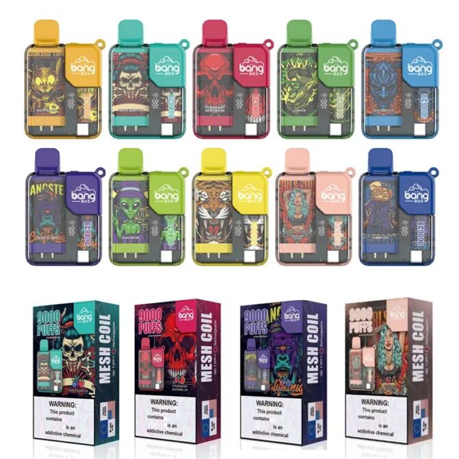 Bang Box 9000 Puffs Rechargeable LED Display Disposable Vapes Sigaretta Elettronica Puffs 9k
