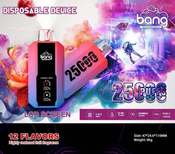 Puff Bang 25k Puffs MOQ 10pcs LED Display Disposable Vape Vaper Desechable Puff 25000