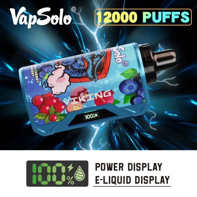 Vapsolo 12000 PUFF VAPER Disposable Vape E Cigarettes Pen LCD Screen Mesh Coil Prefilled Pod 12K PUFFS Rechargeable Shisha Pen 15 Flavors