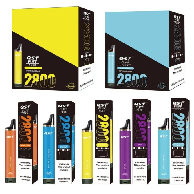 QST Puff 2800 Puff Flex disposable Vape e cigarettes vape desechable pods device kits 850mah battery pre-filled 8ml vapes disposable