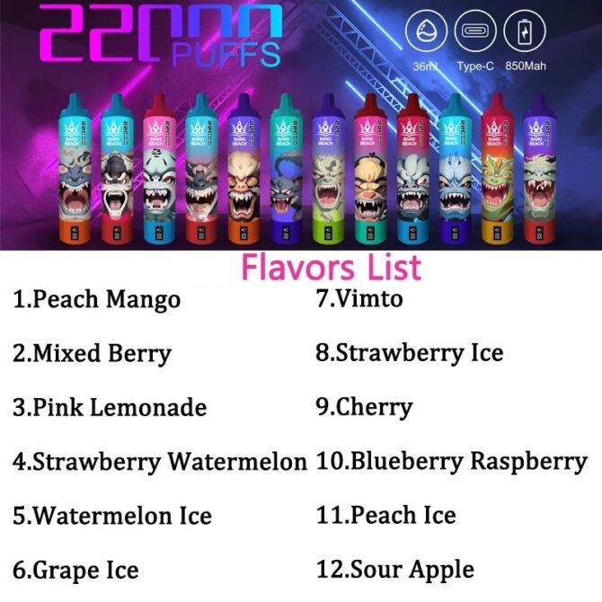 Authentic Bang Beach Vaper puff 22000 Disposable Vape Mesh Coil Vaper Desechables Puff 22k Tornado
