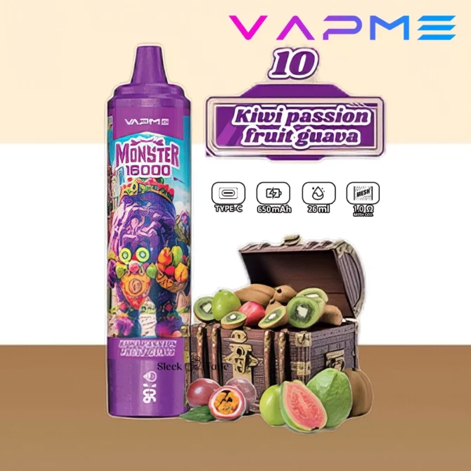 VAPME Monster Puff 16k Puffs 16000 LED Display Sigaretta Elettronica Vaper Desechable