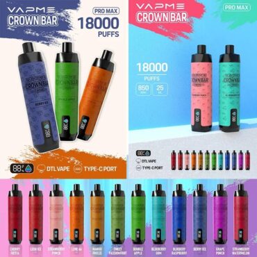 VAPME Crown Bar Puff 18000 Pro Max Leather Disposable Vape Puff 18k Vaper