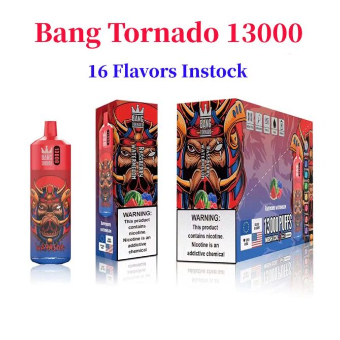 Bang tornado 13k Puffs 0% 2% 3% 5% Nicotine Rechargeable Disposable Vapes Vapers Puff Tornado