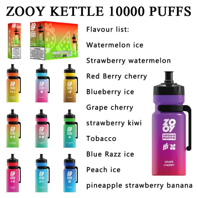 puff zooy bar vape kettle 10000 puff airflow control vapes disposable 650mah Rechargeable Battery 22ml Pod mesh coil e cigarette prefilled carts vaper puff 10k