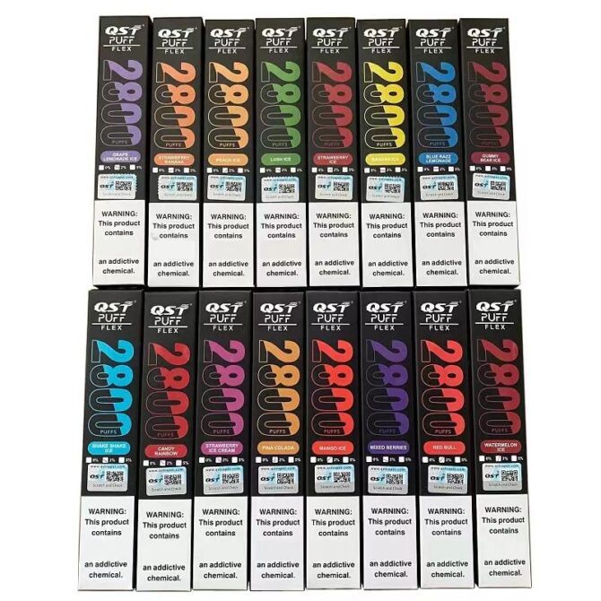 QST Puff 2800 Puff Flex disposable Vape e cigarettes vape desechable pods device kits 850mah battery pre-filled 8ml vapes disposable