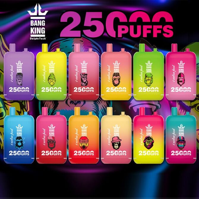 Bang king 25k puff moq 10pcs dual pod vapes disposable puff E-Zigaretten 46ml dual pod 0.8 Ohm Mesh Coil 0 % 2 % 3 % 5 % 650 mAh Bettery Puffs 25000