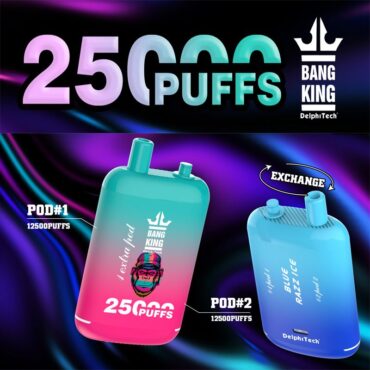 Bang king 25k puff moq 10pcs dual pod vapes disposable puff E-Zigaretten 46ml dual pod 0.8 Ohm Mesh Coil 0 % 2 % 3 % 5 % 650 mAh Bettery Puffs 25000