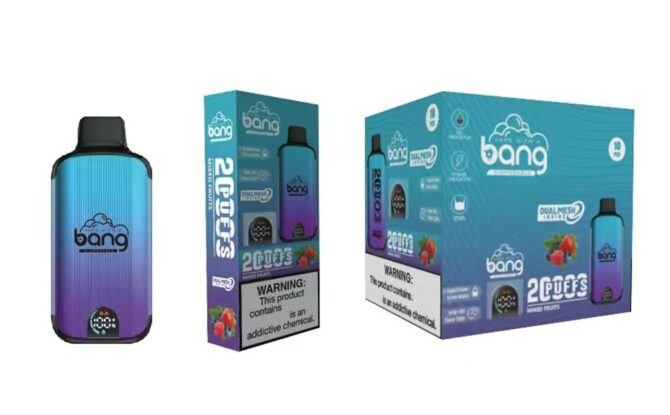 Bang 20k puffs moq 10pcs  Two Mesh Coil LED display Disposable E Cigarettes Puff 20000 Vapes Vaper