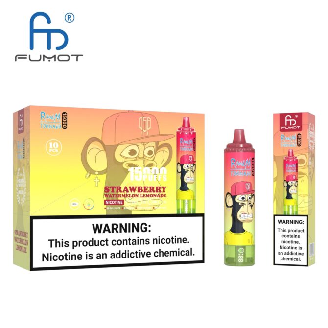 Fumot RandM Tornado puff 15000 LED display Disposable E Cigarettes vapers tornado vape 15k puff disposable vape