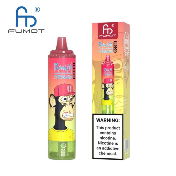 Fumot RandM Tornado puff 15000 LED display Disposable E Cigarettes vapers tornado vape 15k puff disposable vape