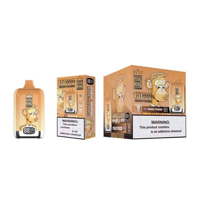 Bang King 15k Puffs MOQ 10pcs Vapes Digital Box Smart Screen Rechargeable Disposable Vape Puff 15000 Vaper