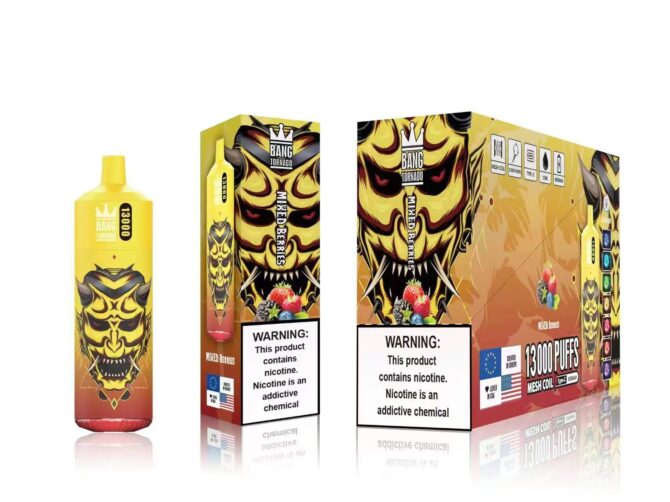 Bang tornado 13k Puffs 0% 2% 3% 5% Nicotine Rechargeable Disposable Vapes Vapers Puff Tornado