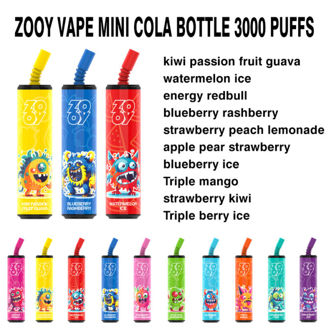 zooy vape mini cola bottle puff 3000 puffs disposable vape desechable