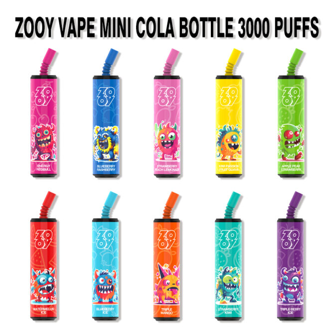 zooy vape mini cola bottle puff 3000 puffs disposable vape desechable