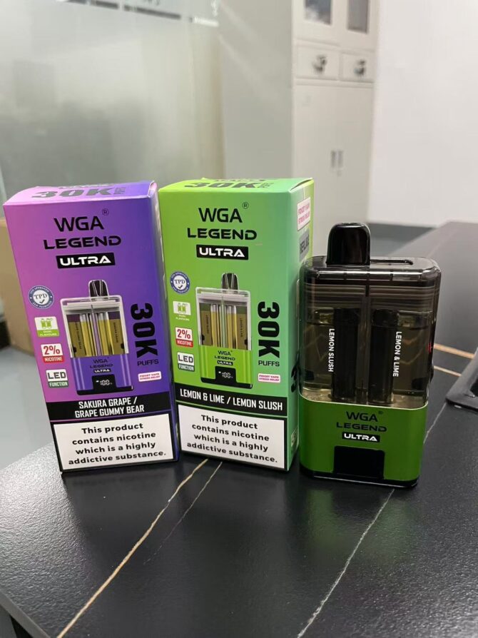 WGA Legend Ultra 30k MOQ 10 Refillable Vape TPD Compliant WGA 30000k Puff