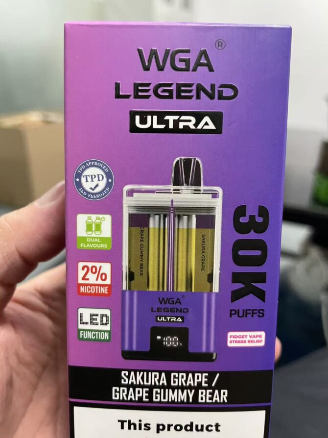 WGA Legend Ultra 30k MOQ 10 Refillable Vape TPD Compliant WGA 30000k Puff