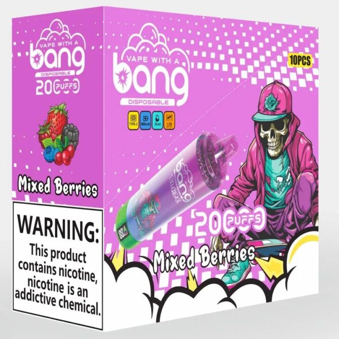 Bang Vape 20000 puffs Bar E Cigarette Disposable Vape Pod with Digital Display puff 20k