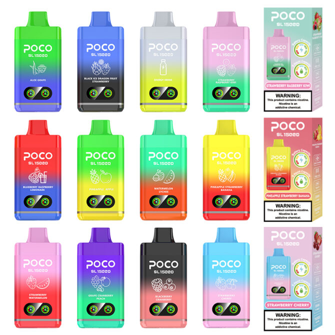 POCO SL15000 15k puff disposable vape 24ML mesh coil vape store best vape puff 15000