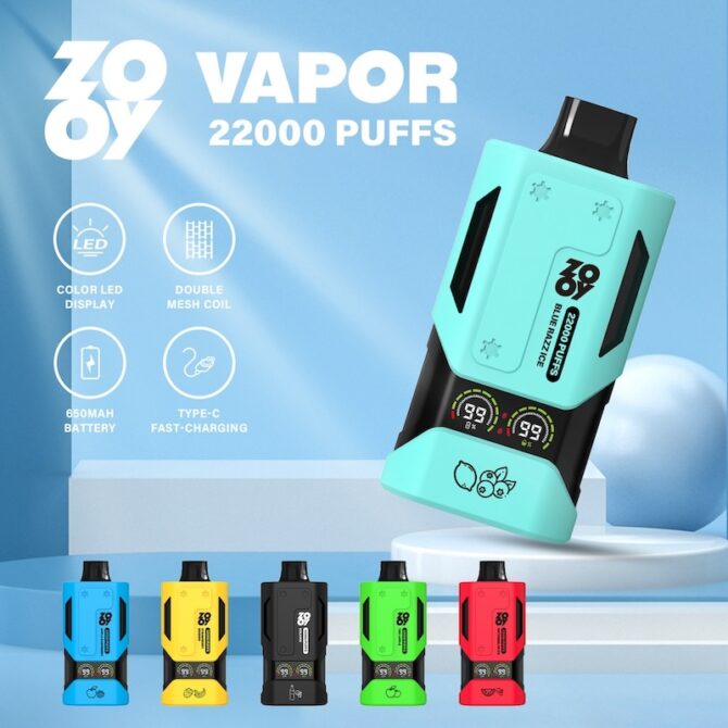 ZOOY Vapor 22000 PUFF Disposable Vape EU warehouse 22k puff