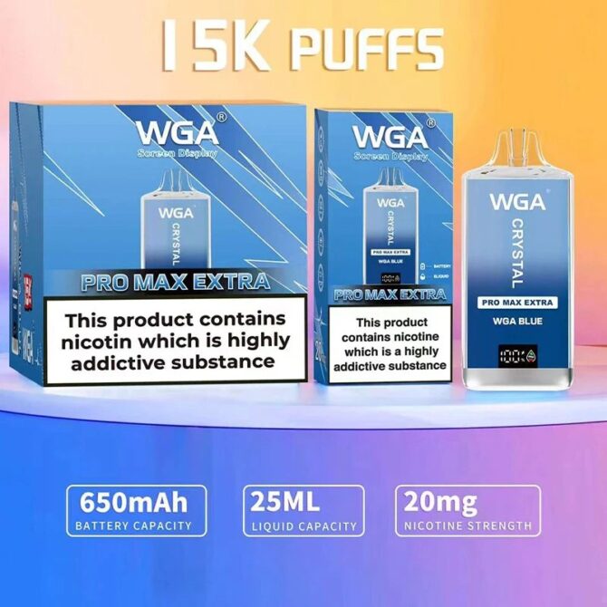 WGA Crystal Pro Max Extra 15000 Puffs Disposable Vape 