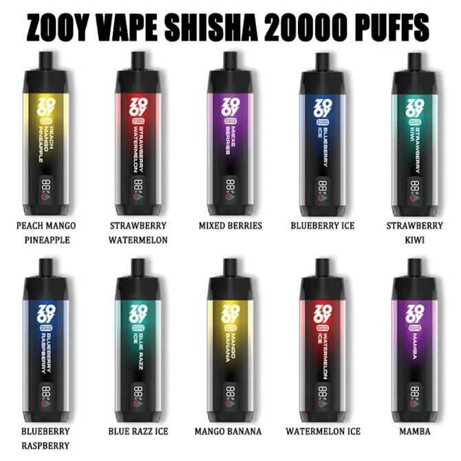 ZOOY Shisha 20000 PUFFS  European warehouses Portable high capacity e cigarettes vaper puff 20k