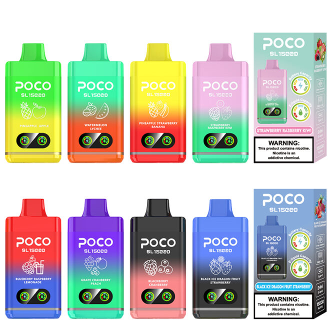 POCO SL15000 15k puff disposable vape 24ML mesh coil vape store best vape puff 15000