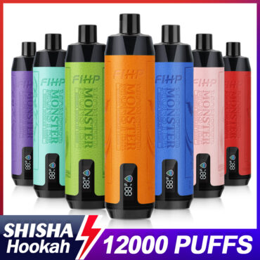 FIHP Shisha Hookah 12000 Puffs Vaper Rechargeable 22ml 650mah Puff Vapers Displayable Vapes