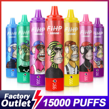 Fihp 15000 Puffs Vaper Disposable Vapes Electronic Cigarettes LED Display 22ml Rechargeable Puff 15k Vapers