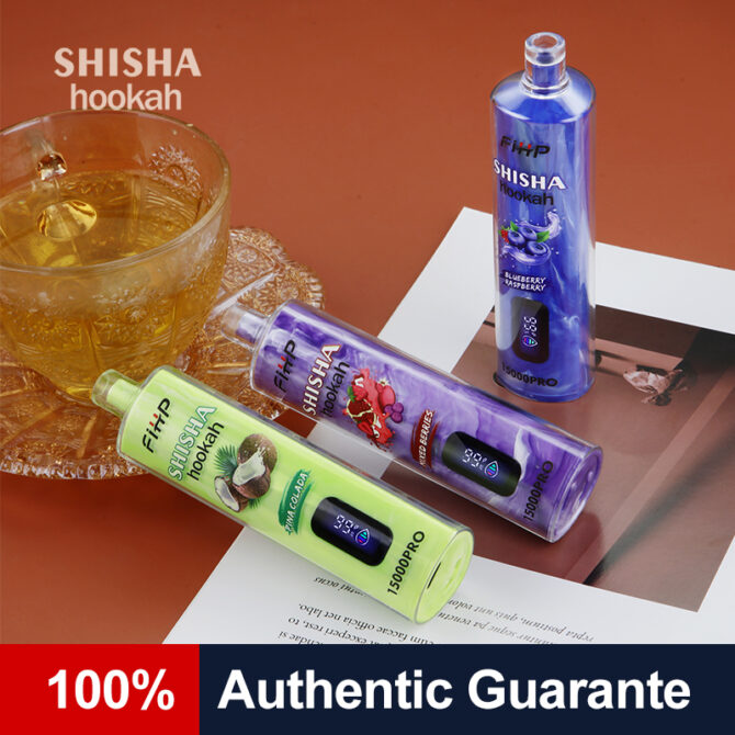 Fihp Mini Hookah Shisha 15000 PRO Puffs Vaper Rechargeable Puff Disposable Vapes