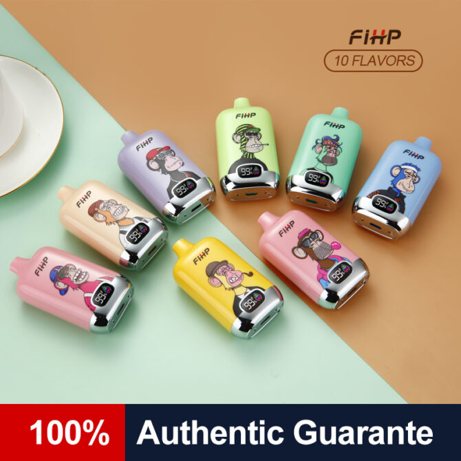 Fihp Digital Box 12000 Puffs Vape Pen smart screen display Rechargeable 650mah 20ml Vaper Puff 20k
