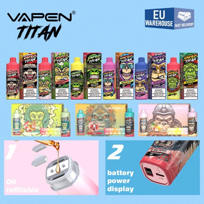 VAPEN TITAN puff 10000 e cigarettes vaper desechable vape stores eu warehouse what is  puff vape 10k