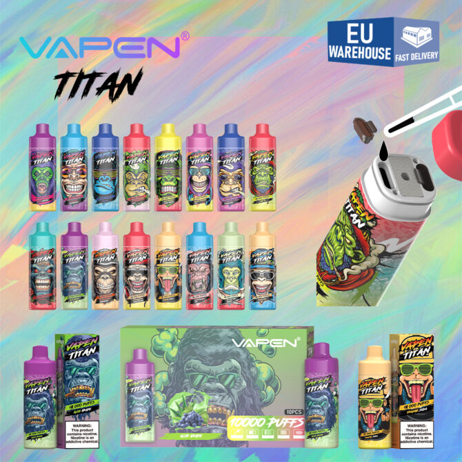 VAPEN TITAN puff 10000 e cigarettes vaper desechable vape stores eu warehouse what is  puff vape 10k