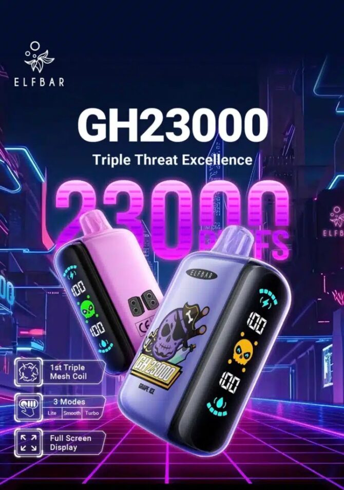 ELF BAR GH23000 Puff 23k 5% Rechargeable Triple MESH Coil Disposable Vape Wholesale