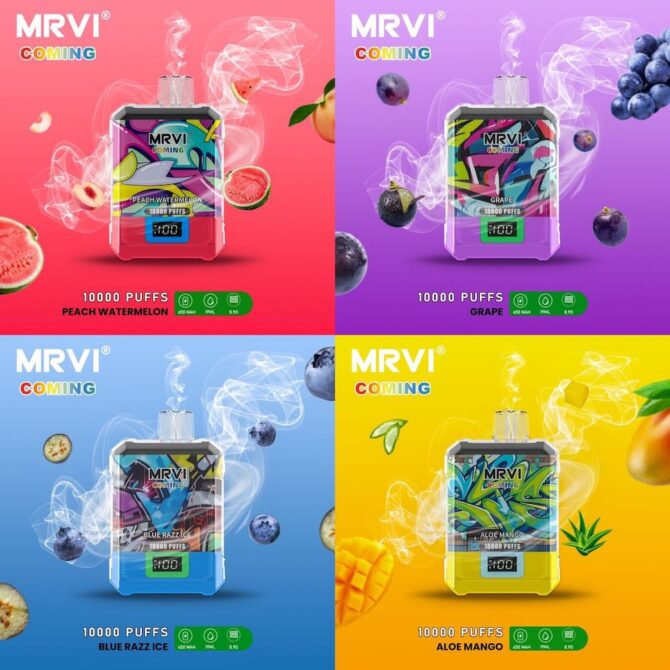 Mrvi Coming 10000 Puffs EU ship Wholesale E Cigarette with Digital Screen Display Original Disposable Vape StorePuff 10K